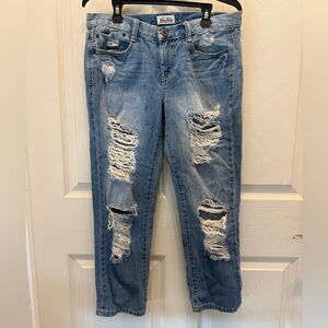 Mudd Light Blue Distressed Boyfriend Jeans